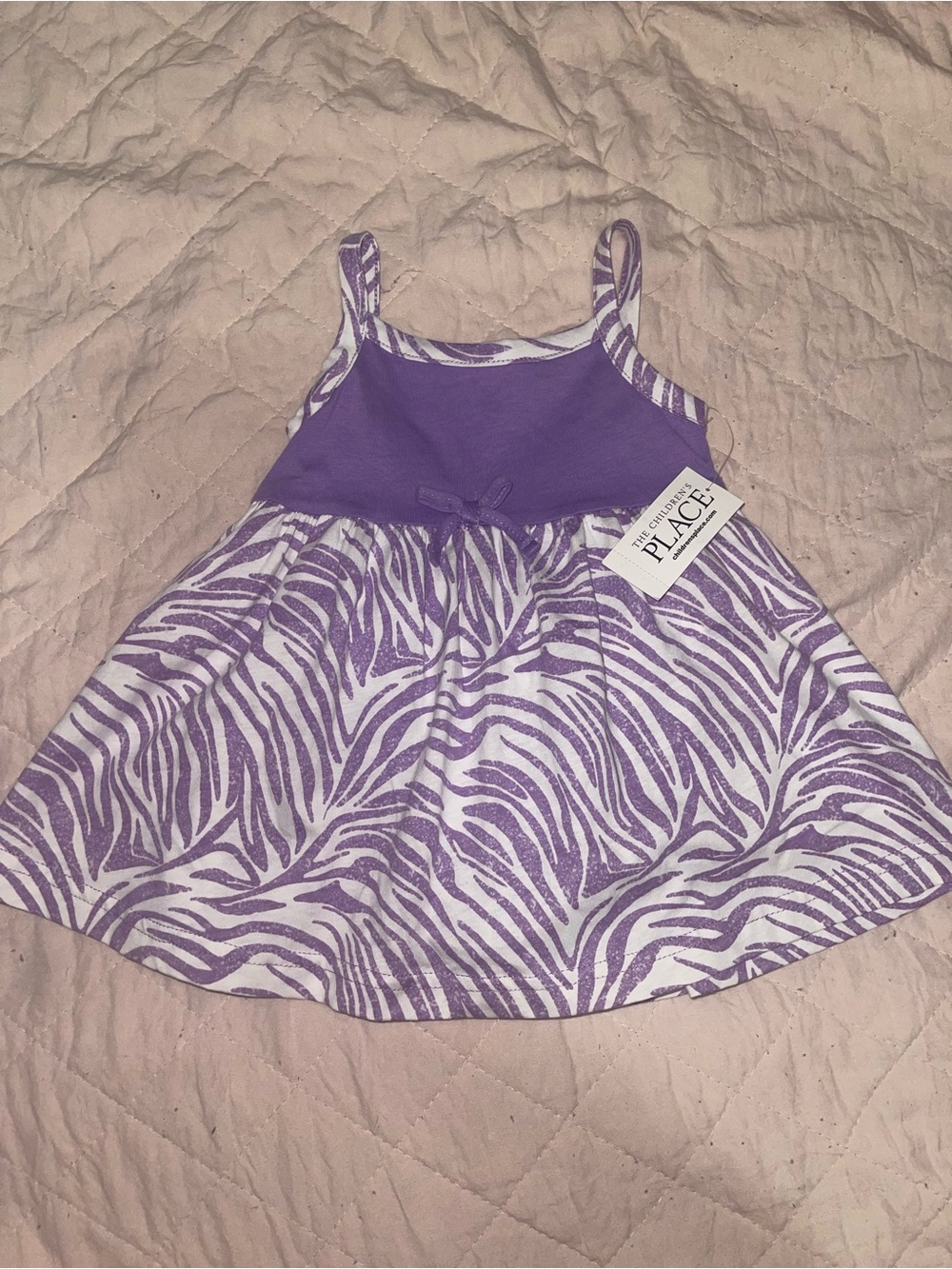 Carter's Purple and White Zebra Print Dress